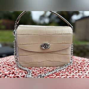 Coach Cassie Crossbody 19 Embossed Croc